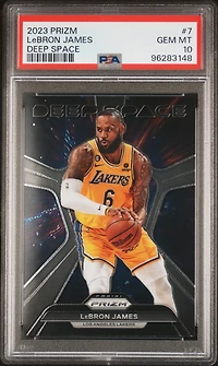 2023 Panini Prizm Deep Space 7 Lebron James PSA 10