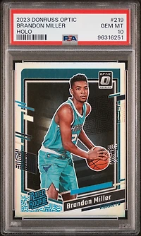 2023 Panini Donruss Optic 219 Brandon Miller Holo PSA 10