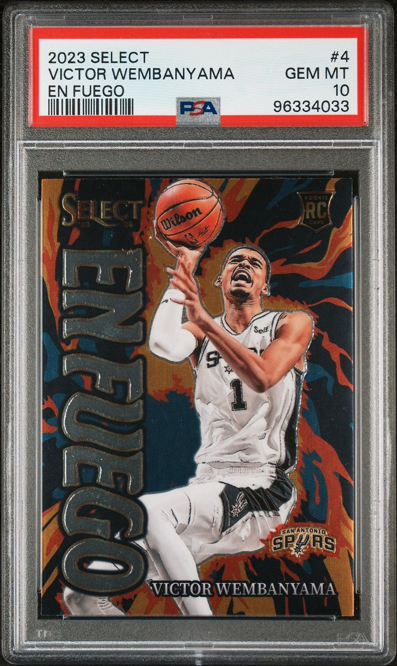 2023 Panini Select En Fuego 4 Victor Wembanyama PSA 10