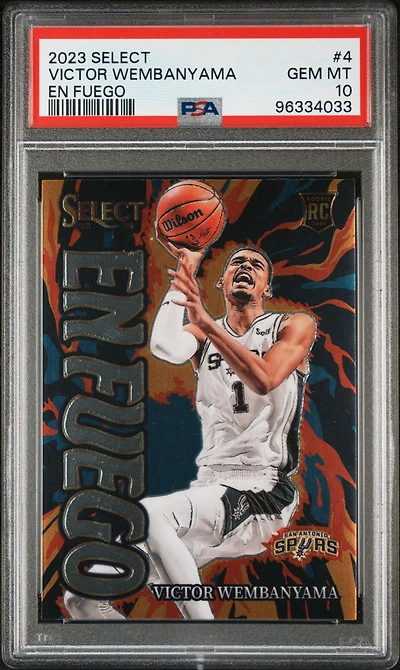 2023 Panini Select En Fuego 4 Victor Wembanyama PSA 10