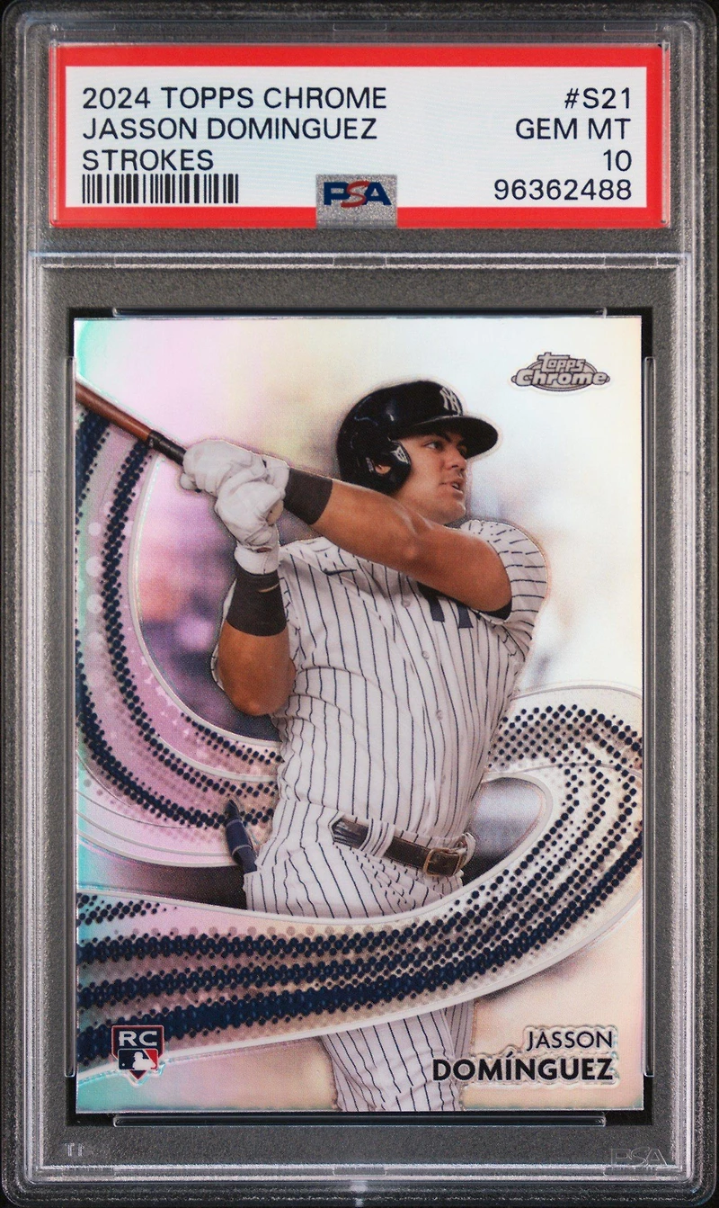 2024 Topps Chrome Strokes S21 Jasson Dominguez PSA 10