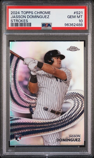 2024 Topps Chrome Strokes S21 Jasson Dominguez PSA 10