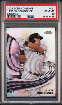 2024 Topps Chrome Strokes S21 Jasson Dominguez PSA 10