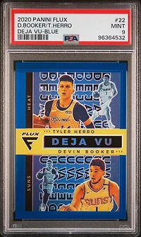 2020 Panini Flux Deja Vu 22 Devin Booker/tyler Herro Blue PSA 9