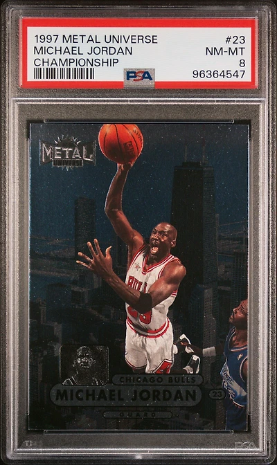 1997 Metal Universe Championship 23 Michael Jordan PSA 8