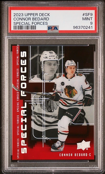 2023 Upper Deck Extended Series Special Forces Sf9 Connor Bedard PSA 9