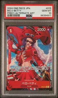 2024 One Piece Japanese Premium Booster -one Piece Card The Best- 015 Belo Betty Alternate Art PSA 10