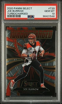 2020 Panini Select Turbocharged T20 Joe Burrow PSA 10