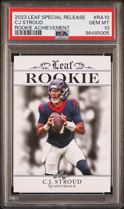 2023 Leaf Special Release Rookie Achievement Ra10 Cj Stroud PSA 10