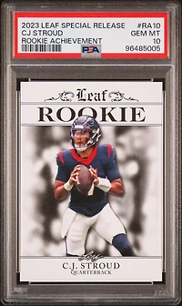 2023 Leaf Special Release Rookie Achievement Ra10 Cj Stroud PSA 10