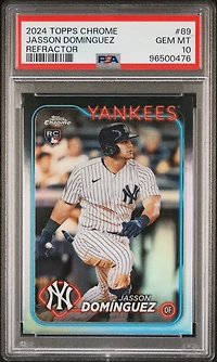 2024 Topps Chrome 89 Jasson Dominguez Refractor PSA 10