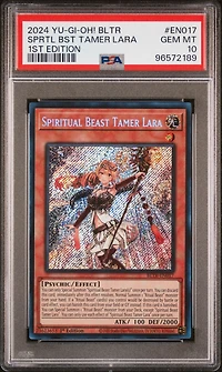 2024 Yu-gi-oh! Bltr-battles Of Legend: Terminal Revenge En017 Spiritual Beast Tamer Lara 1st Edition PSA 10