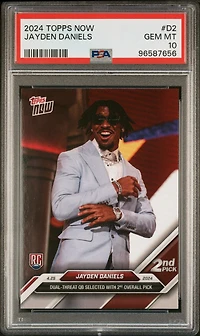 2024 Topps Now D2 Jayden Daniels PSA 10