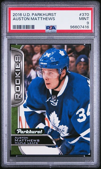 2016 Upper Deck Parkhurst 370 Auston Matthews PSA 9