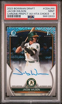 2023 Bowman Draft Chrome Prospect Autograph Cdajwi Jacob Wilson Hta Choice PSA 9