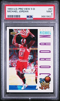 1993 Upper Deck Pro View 3-d 91 Michael Jordan PSA 9
