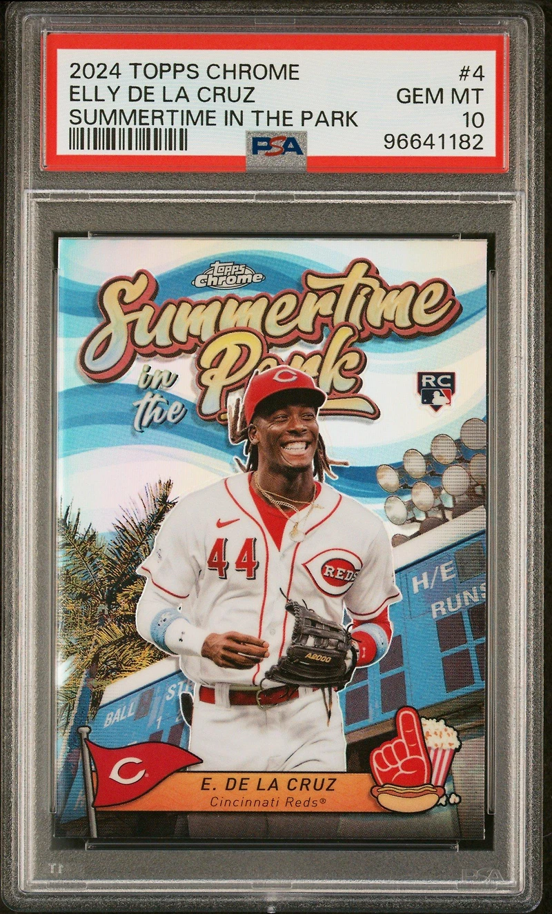 2024 Topps Chrome Summertime In The Park 4 Elly De La Cruz PSA 10