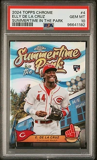 2024 Topps Chrome Summertime In The Park 4 Elly De La Cruz PSA 10