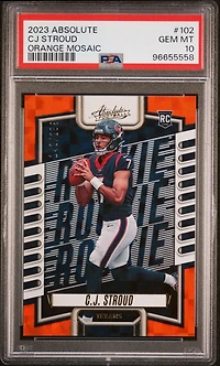 2023 Panini Absolute 102 Cj Stroud Orange Mosaic PSA 10