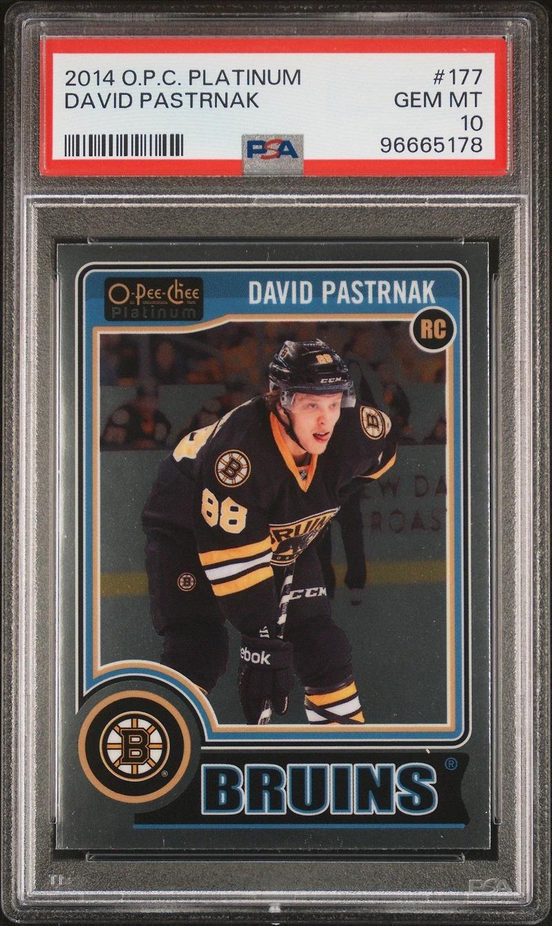 2014 O-pee-chee Platinum 177 David Pastrnak PSA 10