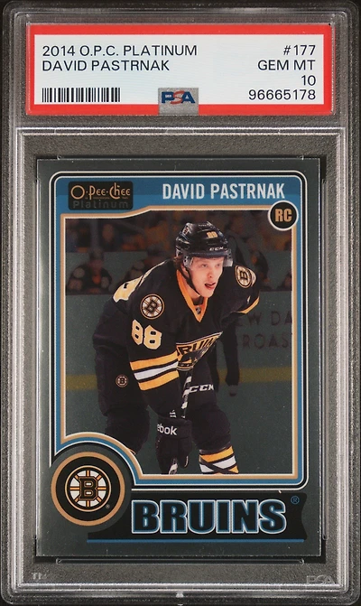 2014 O-pee-chee Platinum 177 David Pastrnak PSA 10