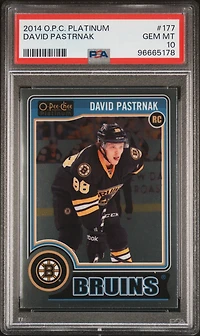 2014 O-pee-chee Platinum 177 David Pastrnak PSA 10