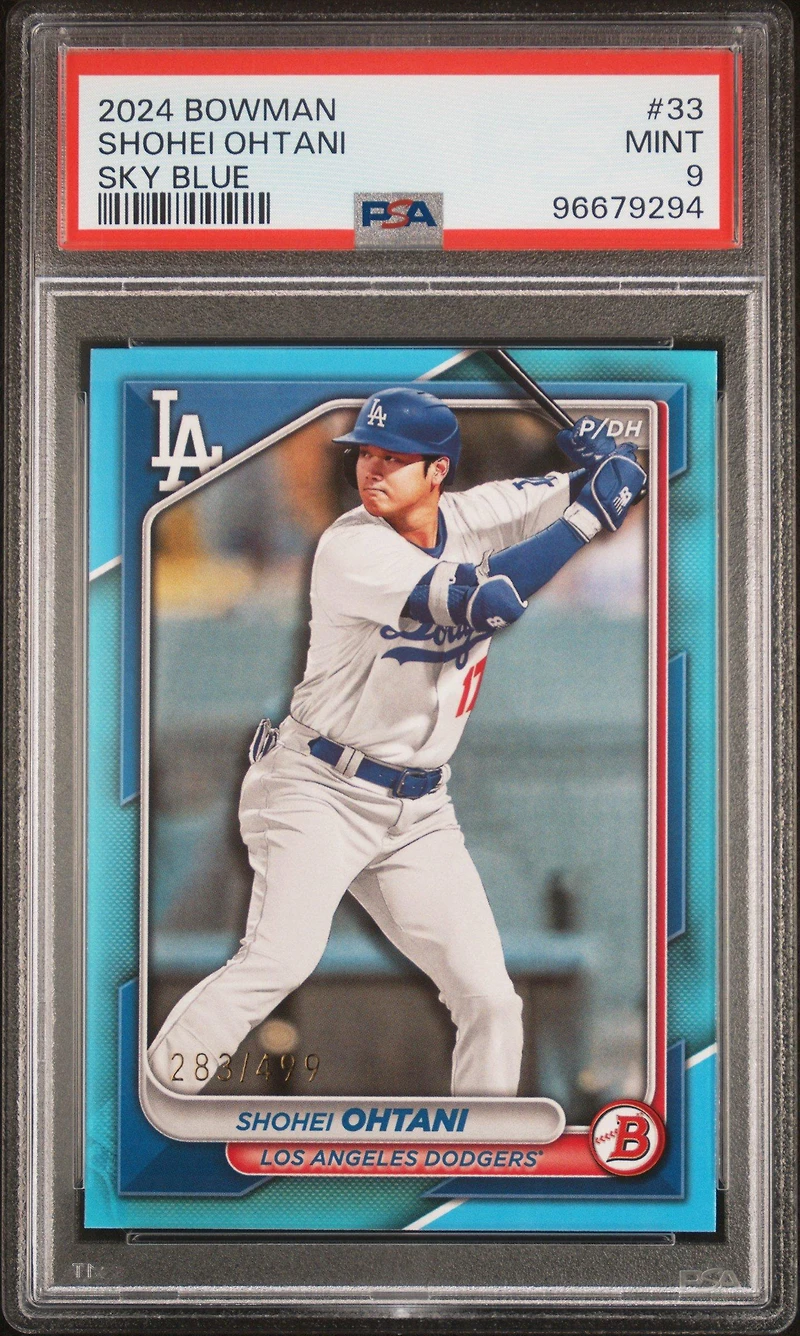 2024 Bowman 33 Shohei Ohtani Sky Blue PSA 9