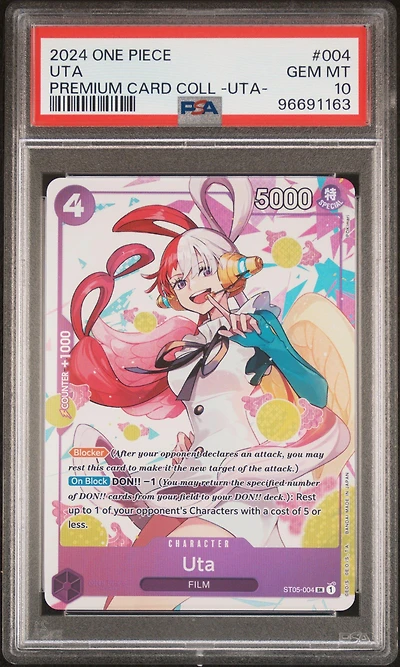 2024 One Piece Premium Card Collection -uta- 004 Uta PSA 10