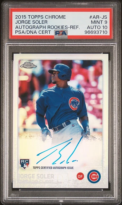 2015 Topps Chrome Autograph Rookies Ar-js Jorge Soler Refractor PSA 9