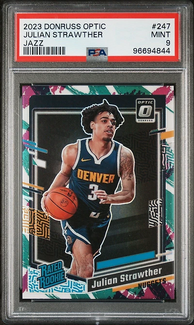 2023 Panini Donruss Optic 247 Julian Strawther Jazz PSA 9
