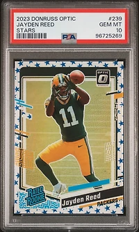 2023 Panini Donruss Optic 239 Jayden Reed Stars PSA 10
