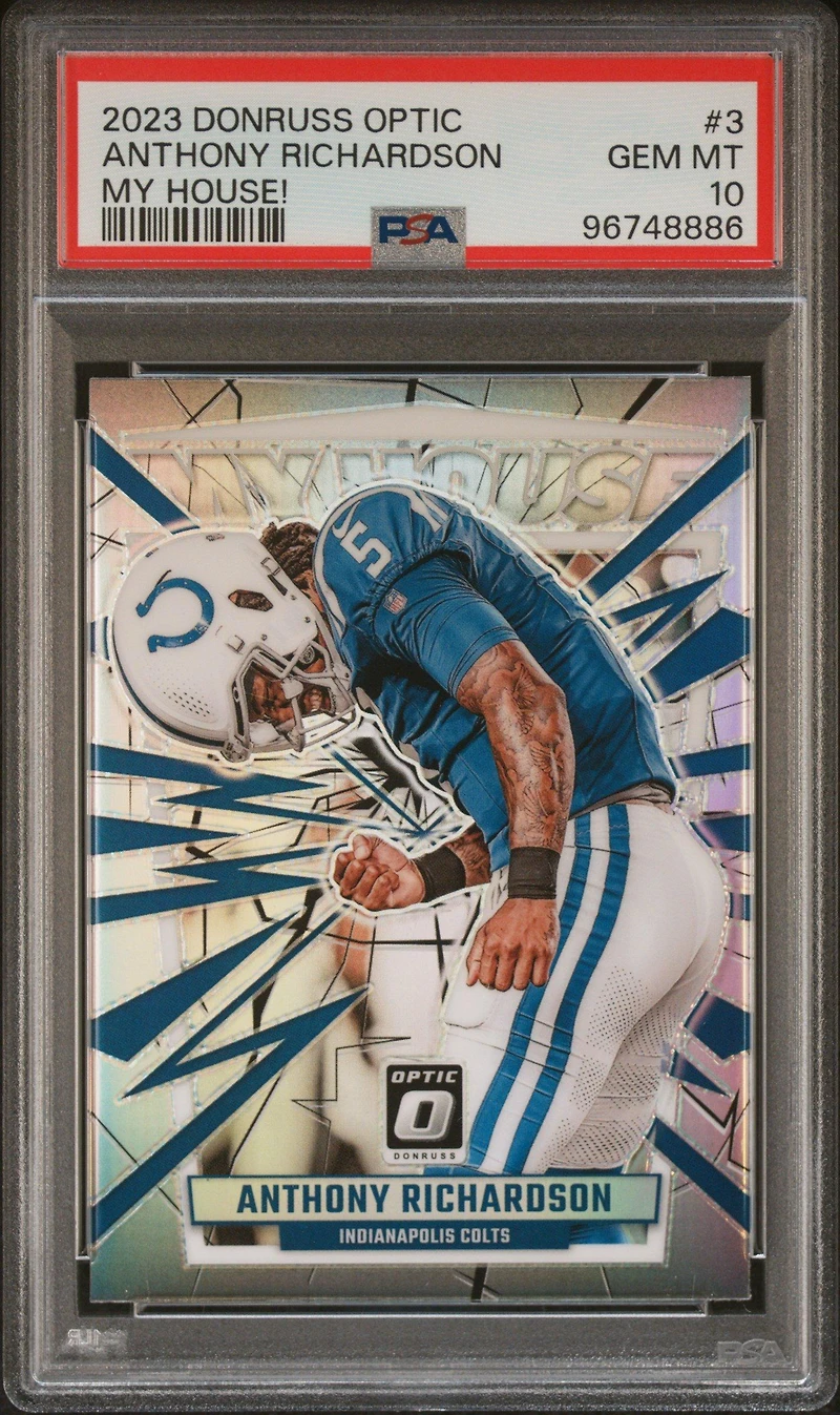 2023 Panini Donruss Optic My House! 3 Anthony Richardson PSA 10