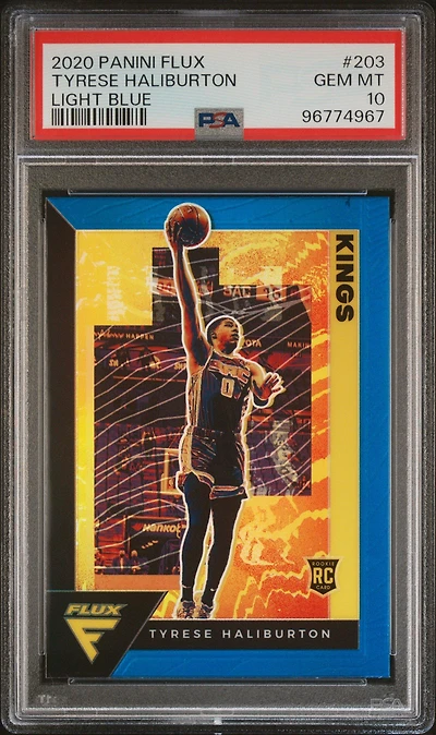 2020 Panini Flux 203 Tyrese Haliburton Light Blue PSA 10