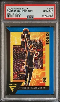 2020 Panini Flux 203 Tyrese Haliburton Light Blue PSA 10