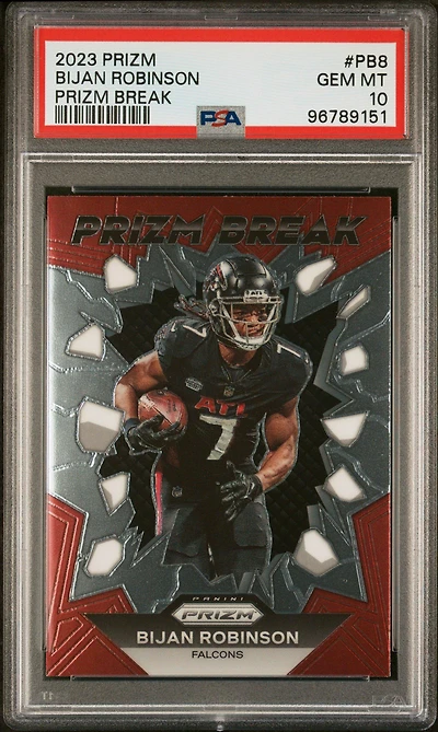 2023 Panini Prizm Prizm Break Pb8 Bijan Robinson PSA 10