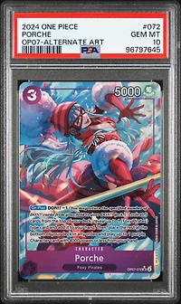 2024 One Piece Op07-500 Years In The Future 072 Porche Alternate Art PSA 10