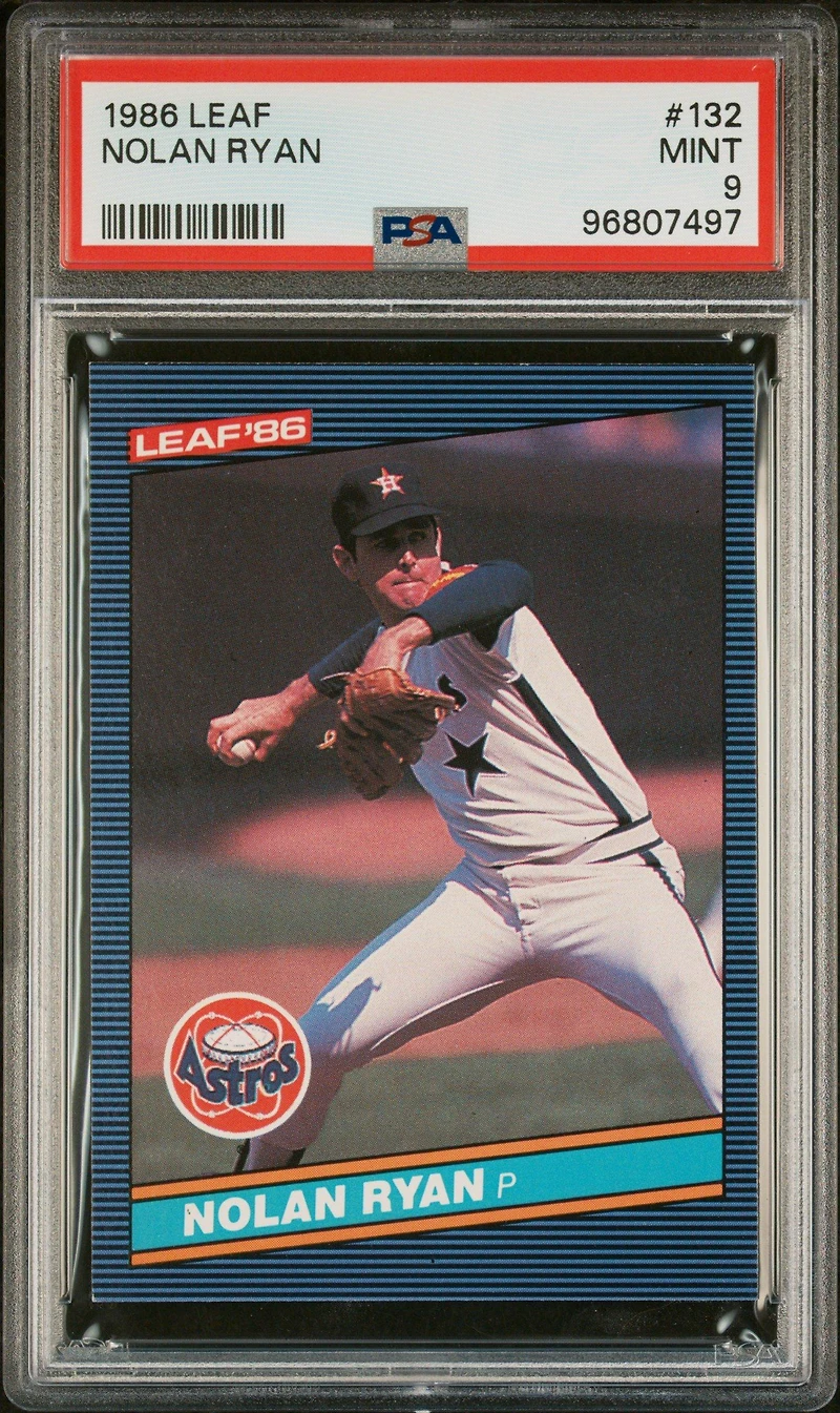 1986 Leaf 132 Nolan Ryan PSA 9