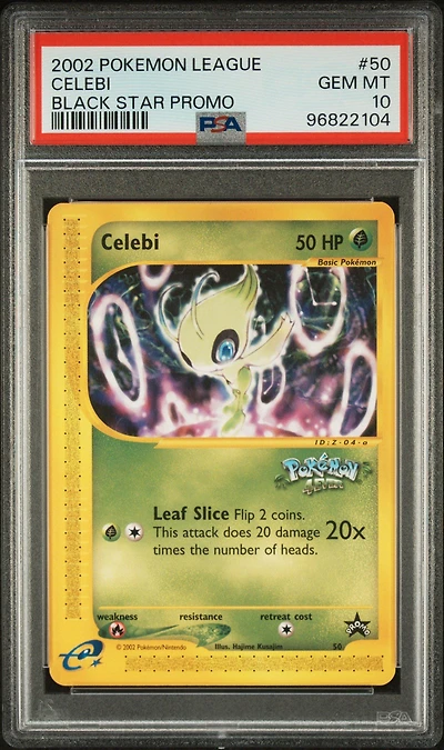 2002 Pokemon League Promo Black Star 50 Celebi PSA