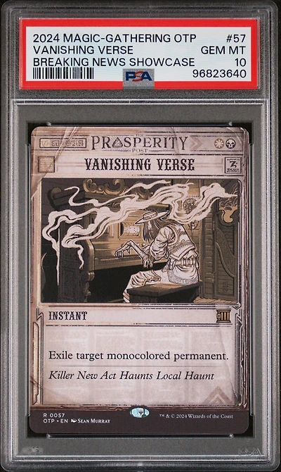 2024 Magic The Gathering Breaking News 57 Vanishing Verse Breaking News Showcase PSA 10