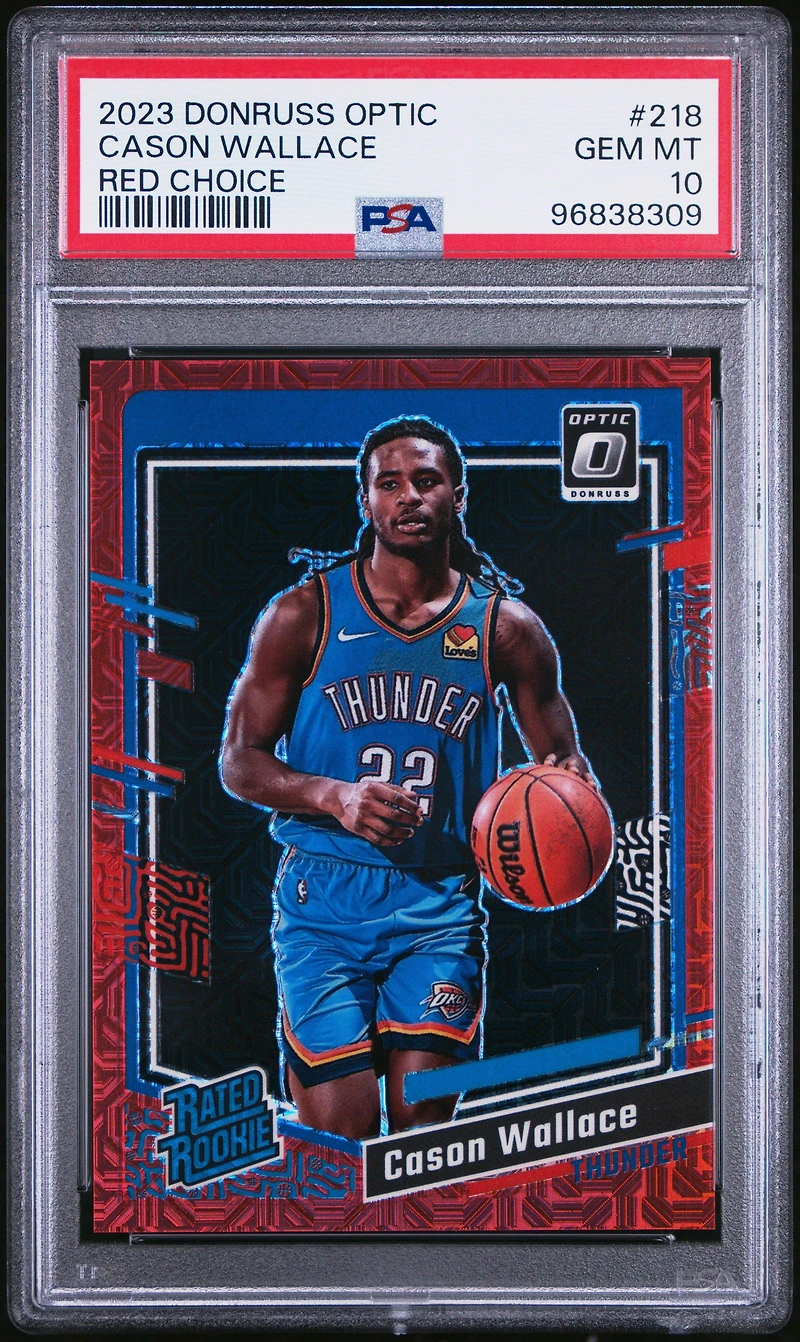 2023 Panini Donruss Optic 218 Cason Wallace Red Choice PSA 10