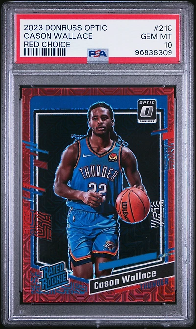 2023 Panini Donruss Optic 218 Cason Wallace Red Choice PSA 10
