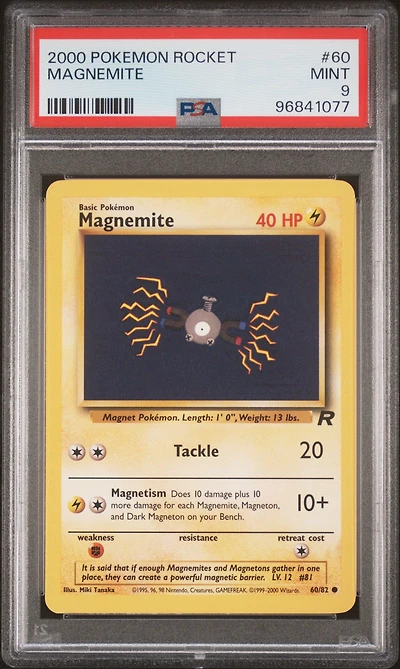 2000 Pokemon Rocket 60 Magnemite PSA 9