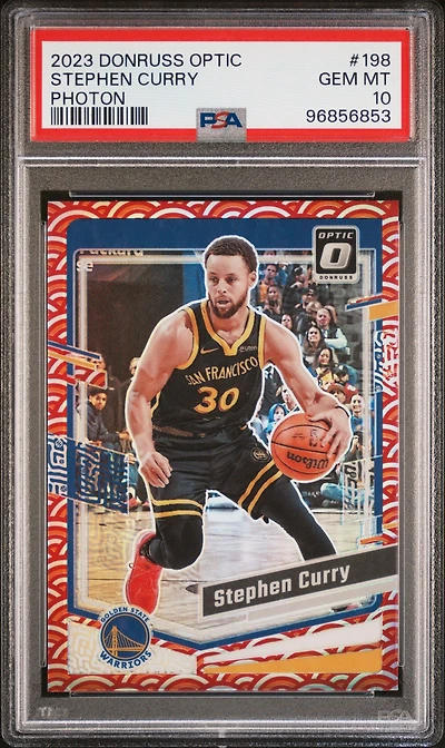 2023 Panini Donruss Optic 198 Stephen Curry Photon PSA 10