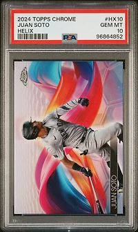 2024 Topps Chrome Helix Hx10 Juan Soto PSA 10