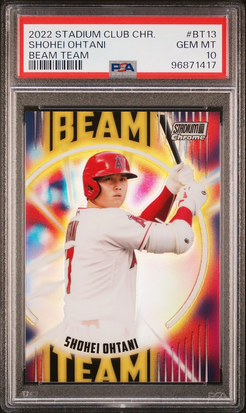 2022 Topps Stadium Club Chrome Beam Team Bt13 Shohei Ohtani PSA 10