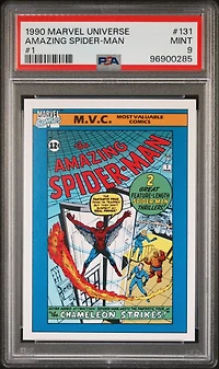 1990 Marvel Universe 131 Amazing Spider-man #1 PSA 9