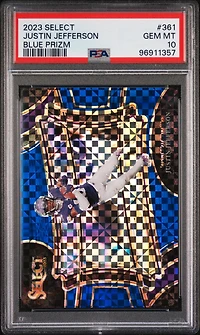 2023 Panini Select 361 Justin Jefferson Blue Prizm PSA 10