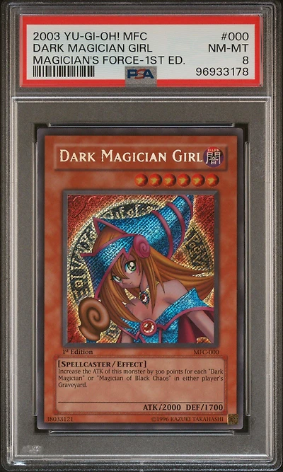 2003 Yu-gi-oh! Mfc-magician's Force 000 Dark Magician Girl 1st Edition PSA 8