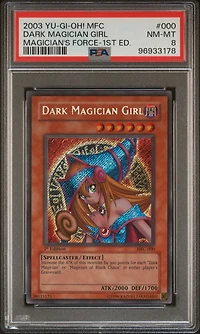 2003 Yu-gi-oh! Mfc-magician's Force 000 Dark Magician Girl 1st Edition PSA 8