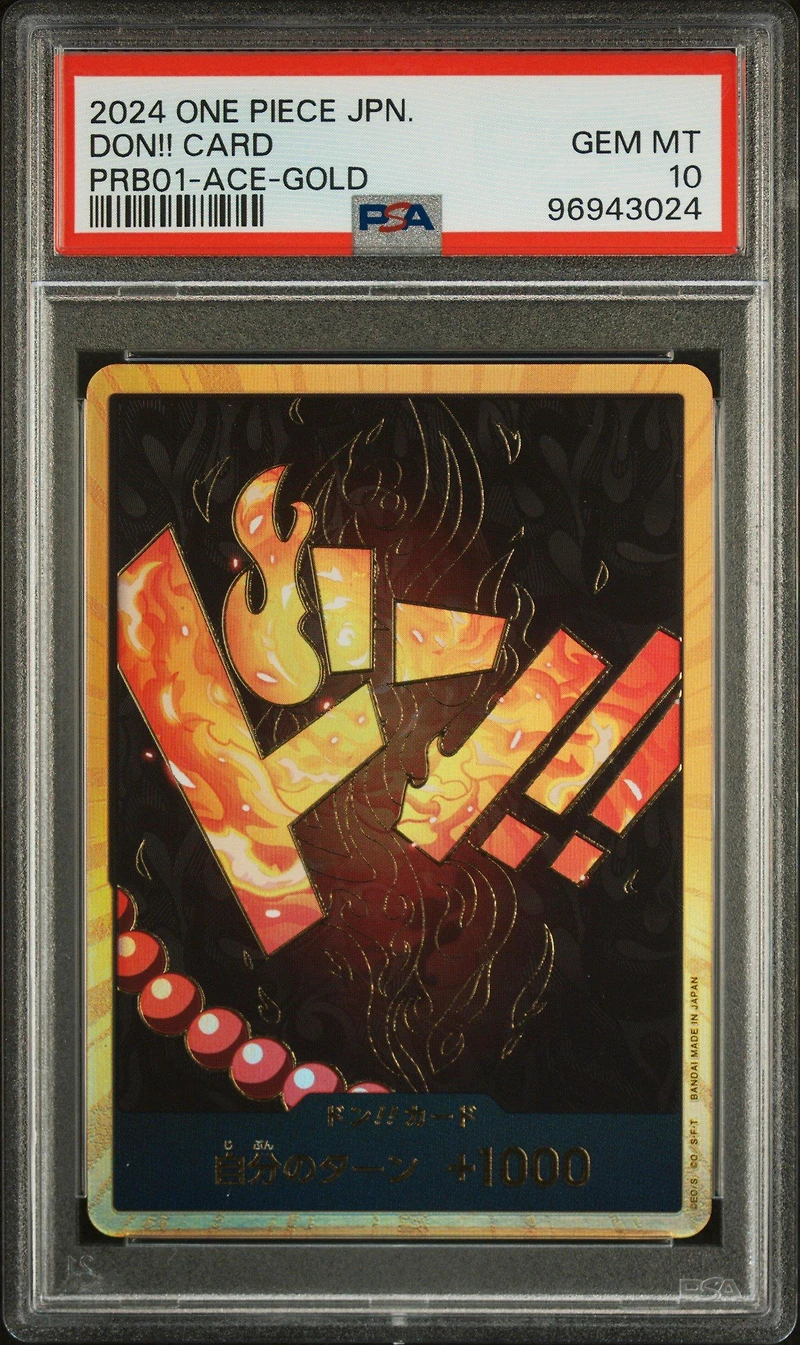 2024 One Piece Japanese Premium Booster -one Piece Card The Best- Don!! Card Portgas D. Ace-gold PSA 10